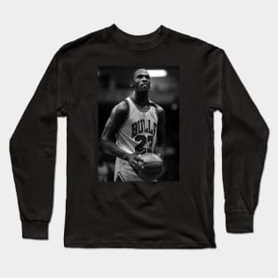 BASKETBALLART -JORDAN BLACK WHITE 9 Long Sleeve T-Shirt